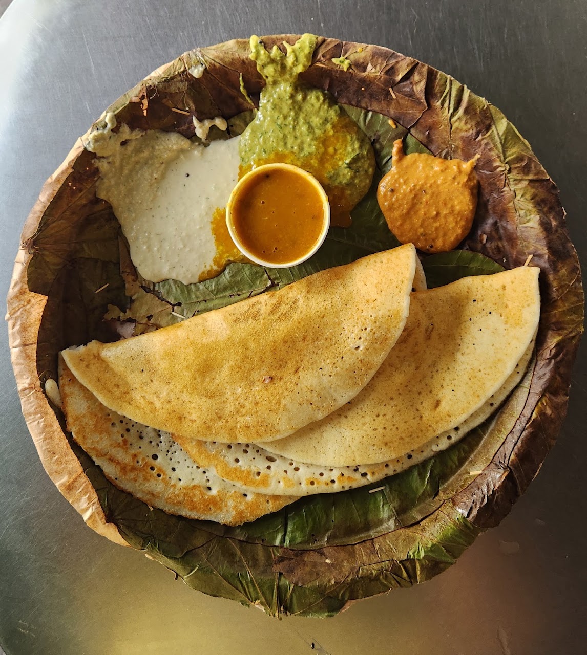 Ghee Masala Dosa at Guru's Tiffin