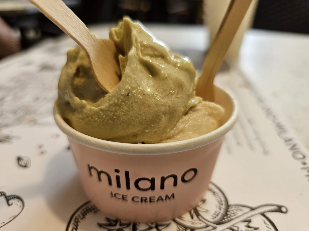 Gelato at Milano Pizza